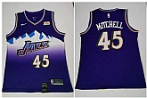 Jazz 45 Donovan Mitchell Purple Nike Swingman Jersey,baseball caps,new era cap wholesale,wholesale hats